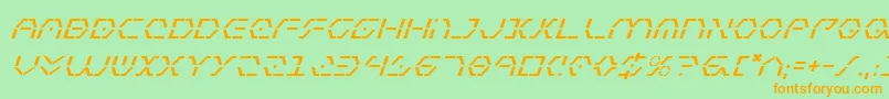 Zetasentryi Font – Orange Fonts on Green Background