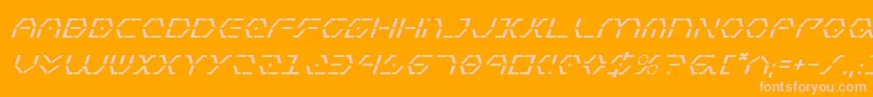 フォントZetasentryi – オレンジの背景にピンクのフォント