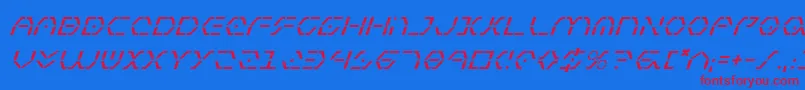 フォントZetasentryi – 赤い文字の青い背景