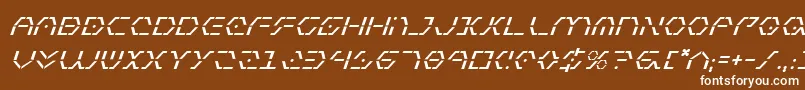 Zetasentryi-fontti – valkoiset fontit ruskealla taustalla
