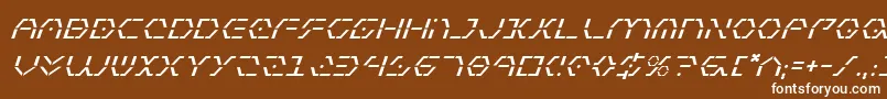 フォントZetasentryi – 茶色の背景に白い文字