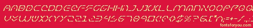 フォントZetasentryi – 黄色の文字、赤い背景