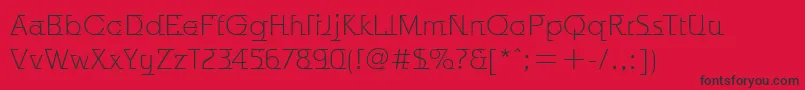 OdysseeItcTtLight Font – Black Fonts on Red Background