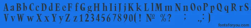 フォントTrumpc – 黒い文字の青い背景