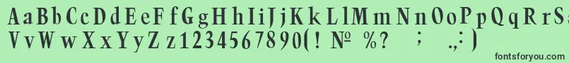 Trumpc Font – Black Fonts on Green Background