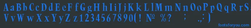 Trumpc Font – Blue Fonts on Black Background