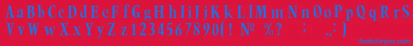 Trumpc Font – Blue Fonts on Red Background