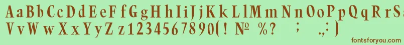 Trumpc Font – Brown Fonts on Green Background