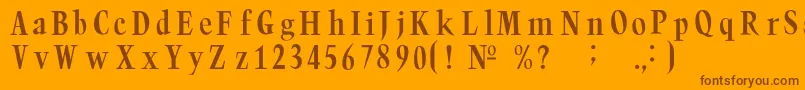 More about Trumpc Font Trumpc Font – Brown Fonts on Orange Background
