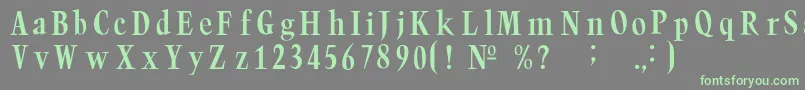 Trumpc Font – Green Fonts on Gray Background