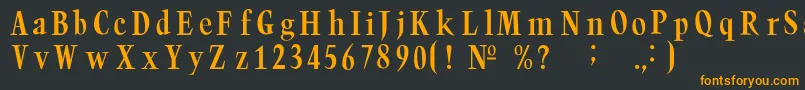 フォントTrumpc – 黒い背景にオレンジの文字