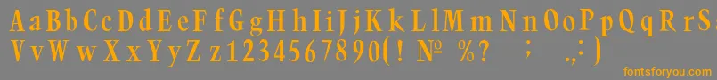 Trumpc Font – Orange Fonts on Gray Background