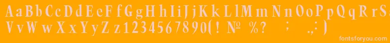 Trumpc Font – Pink Fonts on Orange Background