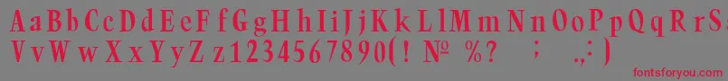 Trumpc Font – Red Fonts on Gray Background