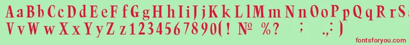 Trumpc Font – Red Fonts on Green Background