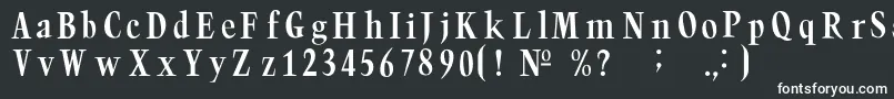 Trumpc-fontti – valkoiset fontit mustalla taustalla