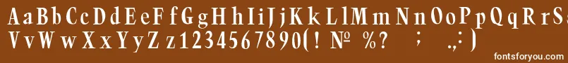 Trumpc Font – White Fonts on Brown Background