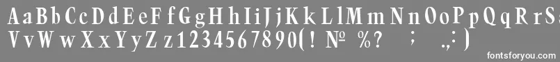 Trumpc Font – White Fonts on Gray Background