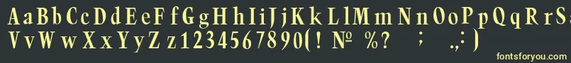 Trumpc Font – Yellow Fonts on Black Background