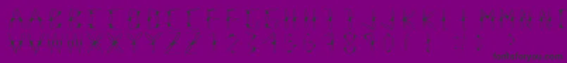 Шрифт DangerType – чёрные шрифты на фиолетовом фоне