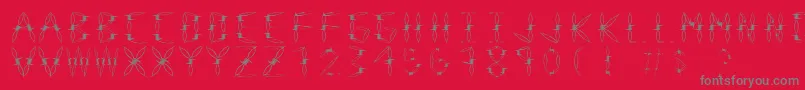 DangerType Font – Gray Fonts on Red Background