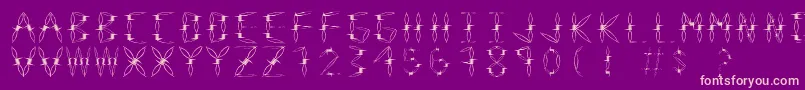 Czcionka DangerType – różowe czcionki na fioletowym tle