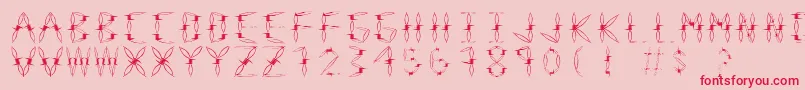 DangerType Font – Red Fonts on Pink Background