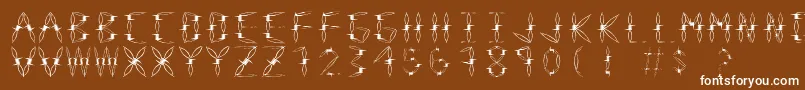 Więcej informacji o czcionce DangerType Czcionka DangerType – białe czcionki na brązowym tle