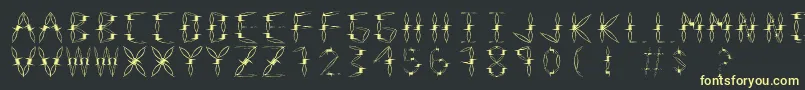 fuente DangerType – Fuentes Amarillas Sobre Fondo Negro
