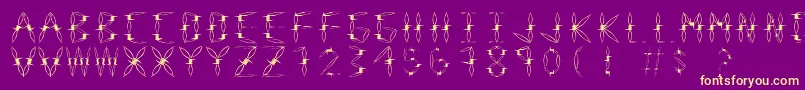 fuente DangerType – Fuentes Amarillas Sobre Fondo Morado