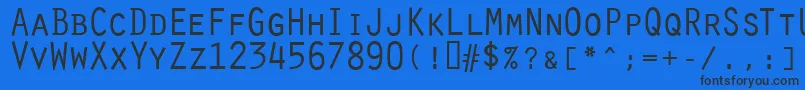 フォントOratorRegular – 黒い文字の青い背景
