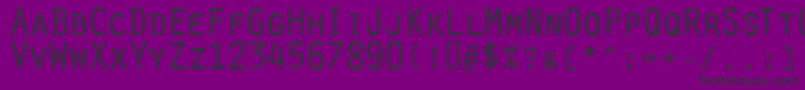 OratorRegular-fontti – mustat fontit violetilla taustalla