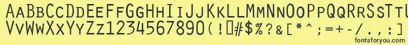 Шрифт OratorRegular – чёрные шрифты на жёлтом фоне
