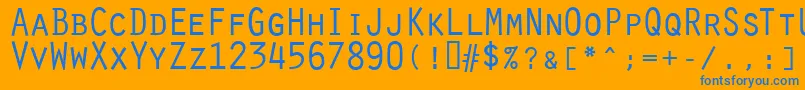 OratorRegular Font – Blue Fonts on Orange Background