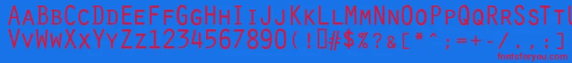 OratorRegular Font – Red Fonts on Blue Background