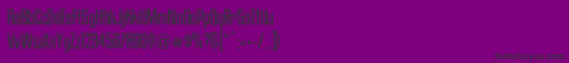 フォントHousegothicLightone – 紫の背景に黒い文字