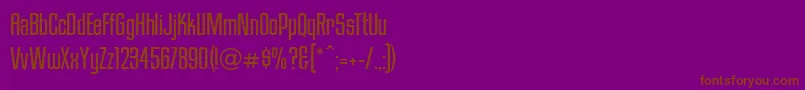 HousegothicLightone-Schriftart – Braune Schriften auf violettem Hintergrund
