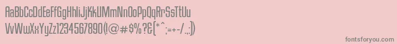 HousegothicLightone-Schriftart – Graue Schriften auf rosa Hintergrund