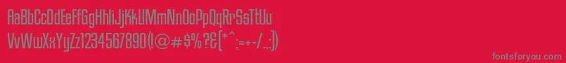 HousegothicLightone Font – Gray Fonts on Red Background