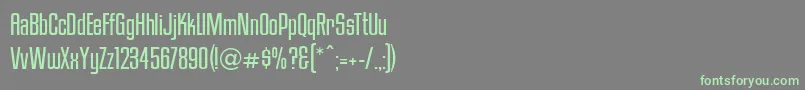 HousegothicLightone Font – Green Fonts on Gray Background