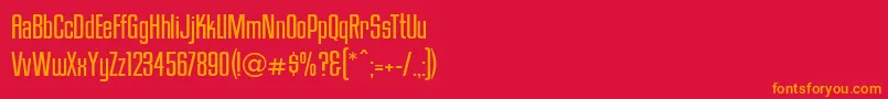 HousegothicLightone Font – Orange Fonts on Red Background