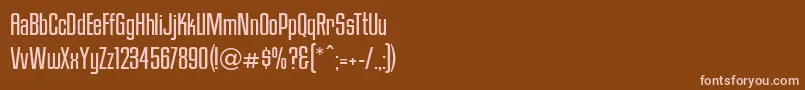HousegothicLightone Font – Pink Fonts on Brown Background