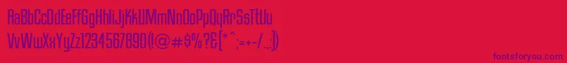 HousegothicLightone-Schriftart – Violette Schriften auf rotem Hintergrund