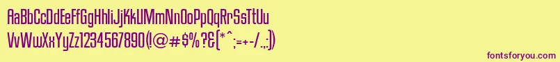 HousegothicLightone Font – Purple Fonts on Yellow Background