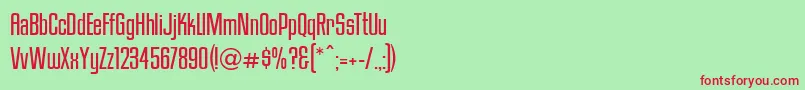 HousegothicLightone Font – Red Fonts on Green Background
