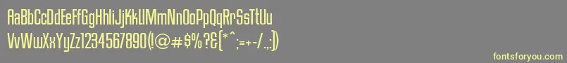 HousegothicLightone Font – Yellow Fonts on Gray Background