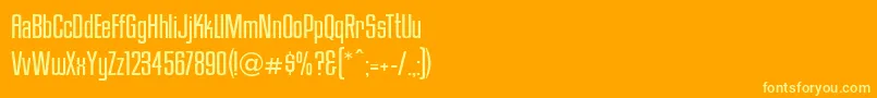 HousegothicLightone Font – Yellow Fonts on Orange Background