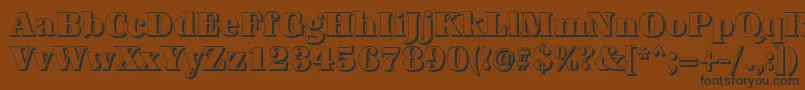 AntiquashCdHeavyRegular Font – Black Fonts on Brown Background