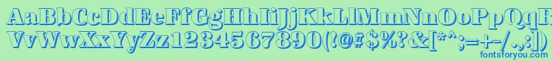 AntiquashCdHeavyRegular Font – Blue Fonts on Green Background