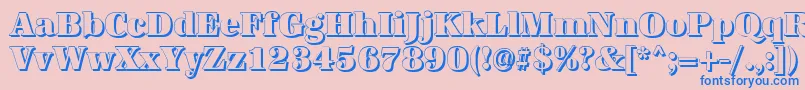 AntiquashCdHeavyRegular Font – Blue Fonts on Pink Background